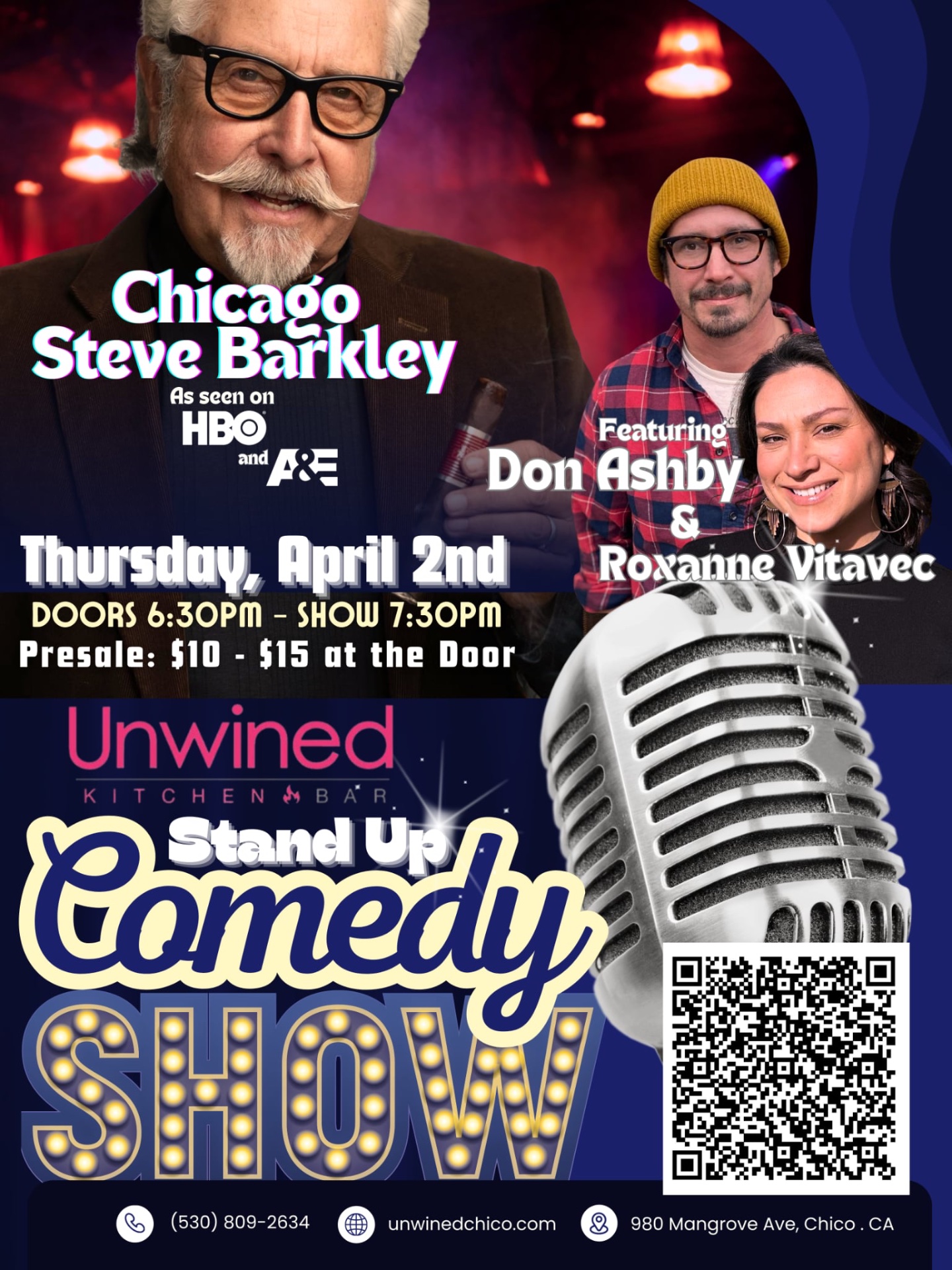 Unwined Comedy with Chicago Steve Barkley — Chico Comedy Scene