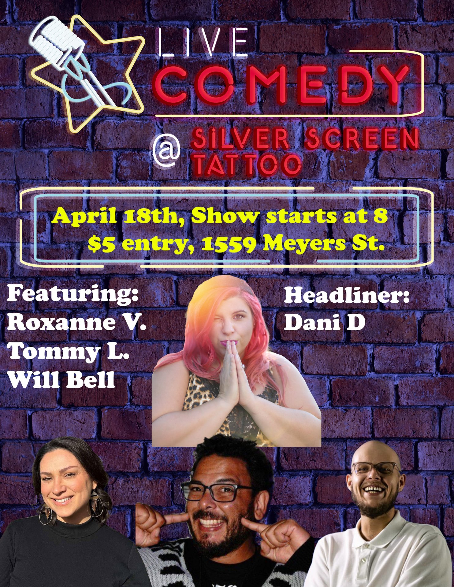Tattoo Comedy at Silver Screen Tattoo — Chico Comedy Scene