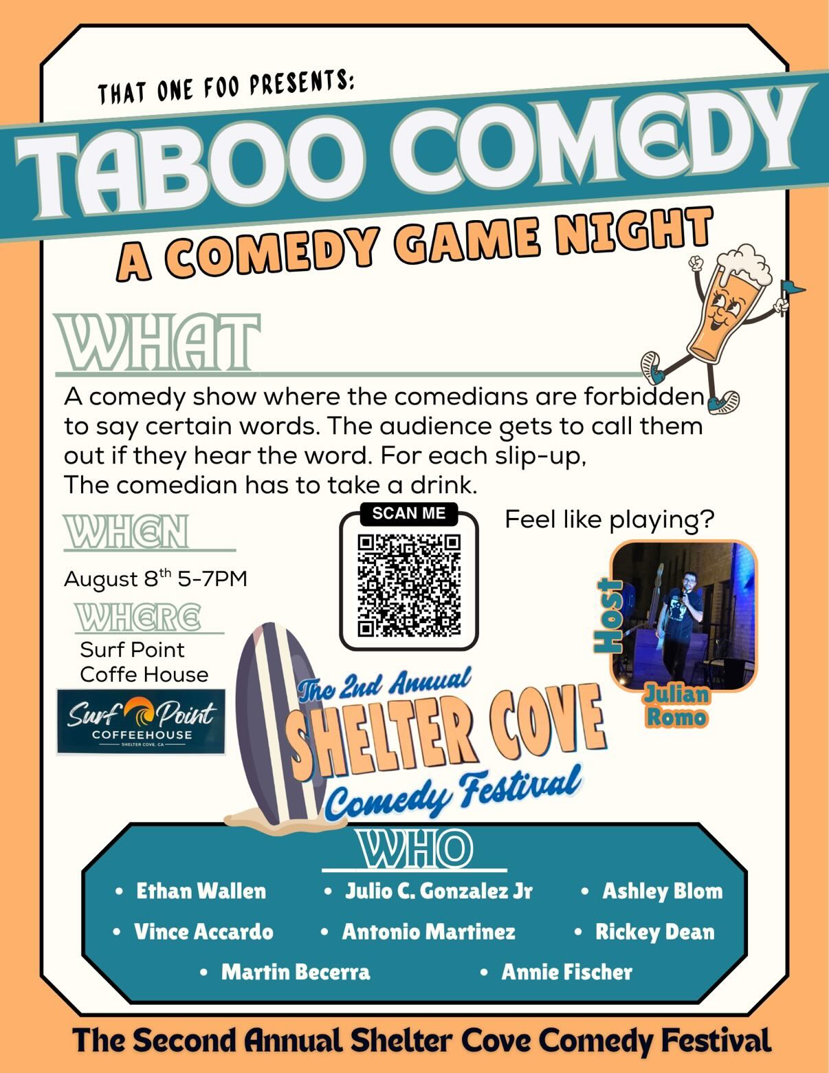 Taboo Comedy: A Comedy Game show — Shelter Cove Comedy Festival